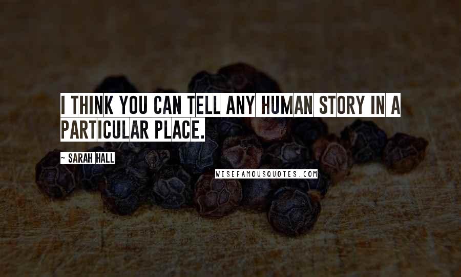 Sarah Hall Quotes: I think you can tell any human story in a particular place.