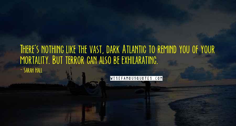 Sarah Hall Quotes: There's nothing like the vast, dark Atlantic to remind you of your mortality. But terror can also be exhilarating.