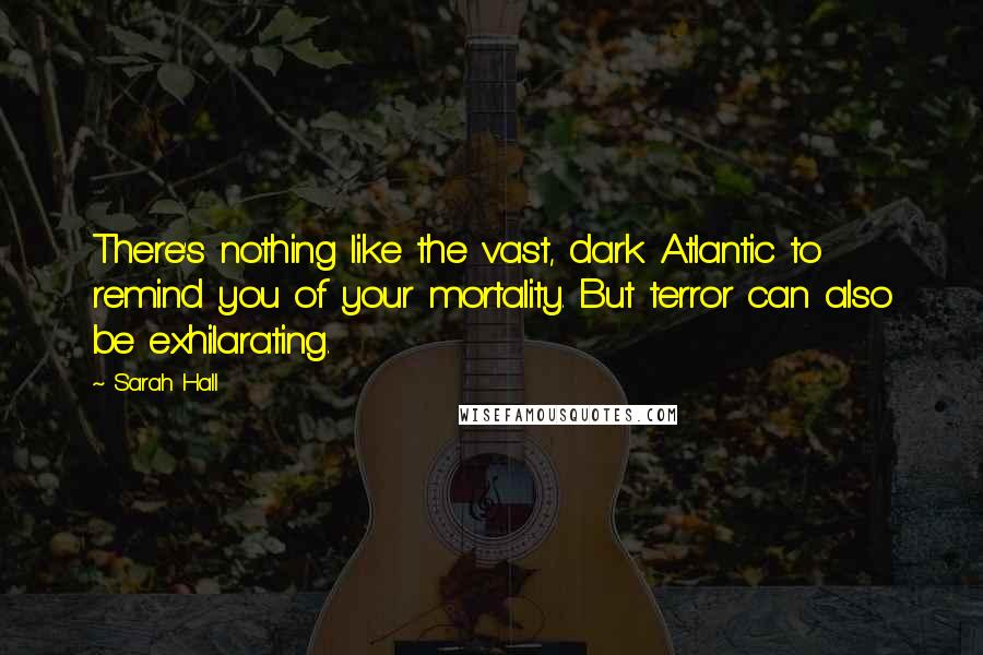 Sarah Hall Quotes: There's nothing like the vast, dark Atlantic to remind you of your mortality. But terror can also be exhilarating.