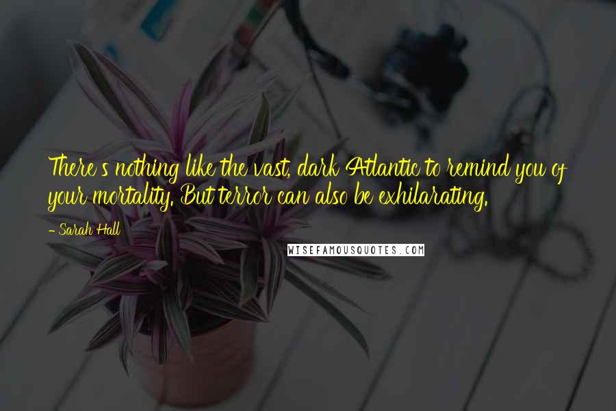 Sarah Hall Quotes: There's nothing like the vast, dark Atlantic to remind you of your mortality. But terror can also be exhilarating.