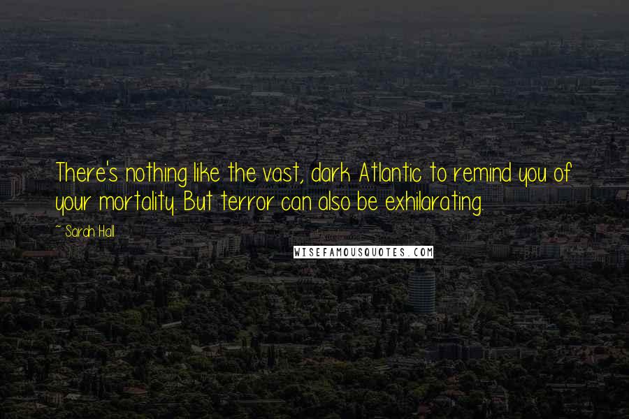 Sarah Hall Quotes: There's nothing like the vast, dark Atlantic to remind you of your mortality. But terror can also be exhilarating.