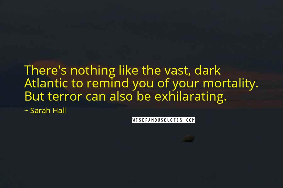 Sarah Hall Quotes: There's nothing like the vast, dark Atlantic to remind you of your mortality. But terror can also be exhilarating.