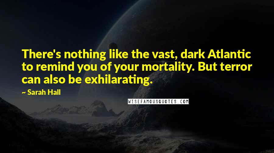 Sarah Hall Quotes: There's nothing like the vast, dark Atlantic to remind you of your mortality. But terror can also be exhilarating.