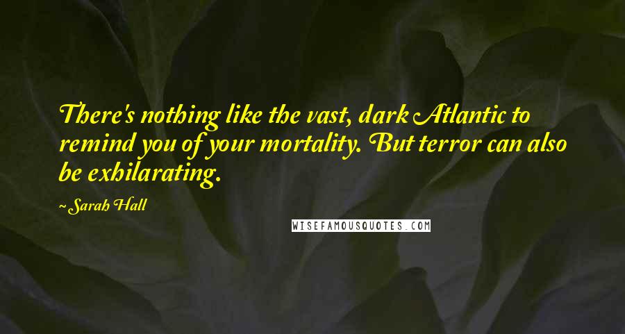 Sarah Hall Quotes: There's nothing like the vast, dark Atlantic to remind you of your mortality. But terror can also be exhilarating.