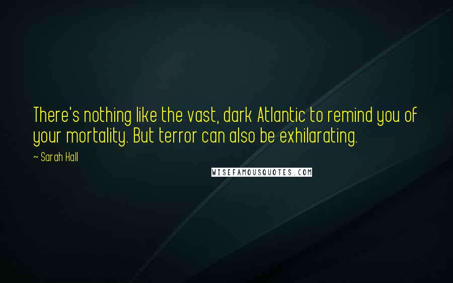 Sarah Hall Quotes: There's nothing like the vast, dark Atlantic to remind you of your mortality. But terror can also be exhilarating.