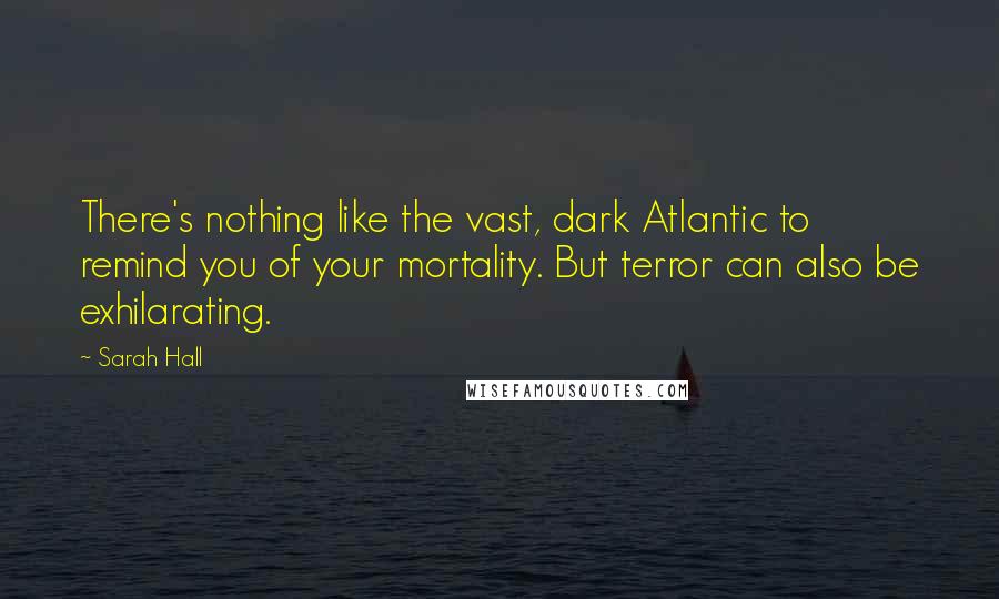 Sarah Hall Quotes: There's nothing like the vast, dark Atlantic to remind you of your mortality. But terror can also be exhilarating.