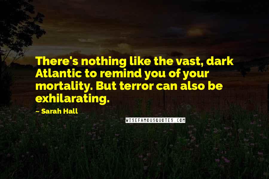 Sarah Hall Quotes: There's nothing like the vast, dark Atlantic to remind you of your mortality. But terror can also be exhilarating.