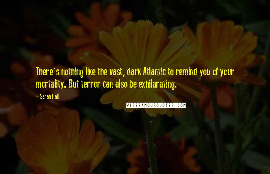 Sarah Hall Quotes: There's nothing like the vast, dark Atlantic to remind you of your mortality. But terror can also be exhilarating.