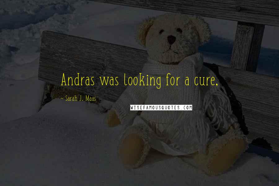 Sarah J. Maas Quotes: Andras was looking for a cure,