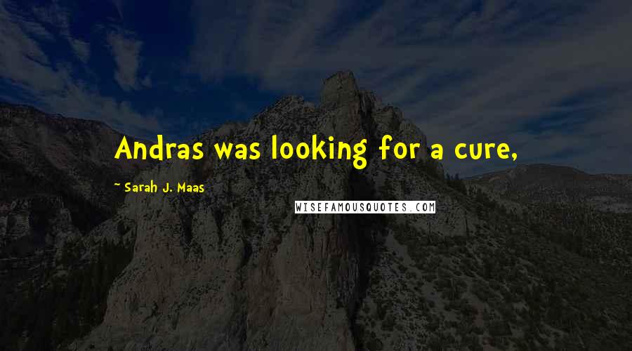 Sarah J. Maas Quotes: Andras was looking for a cure,