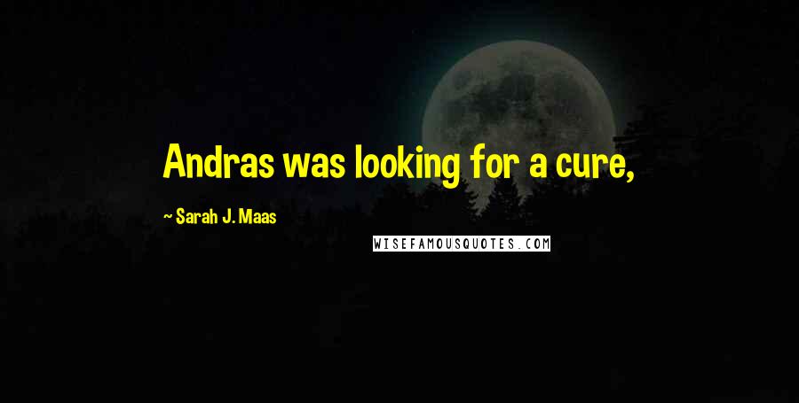 Sarah J. Maas Quotes: Andras was looking for a cure,
