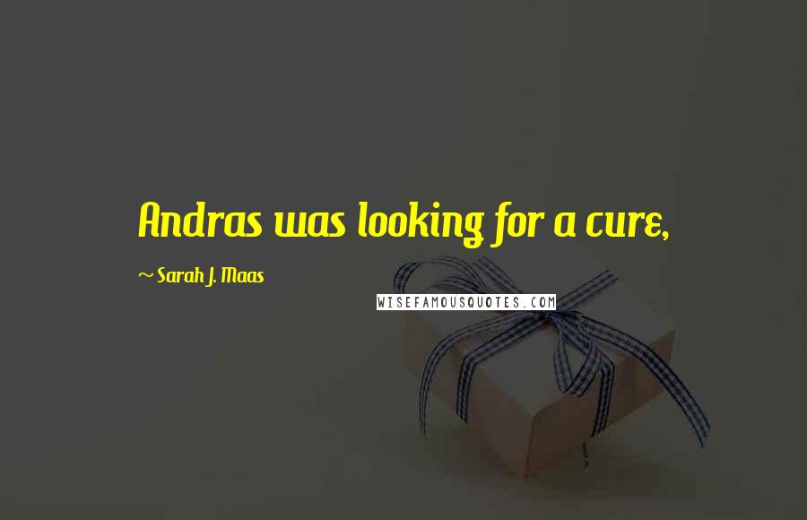 Sarah J. Maas Quotes: Andras was looking for a cure,