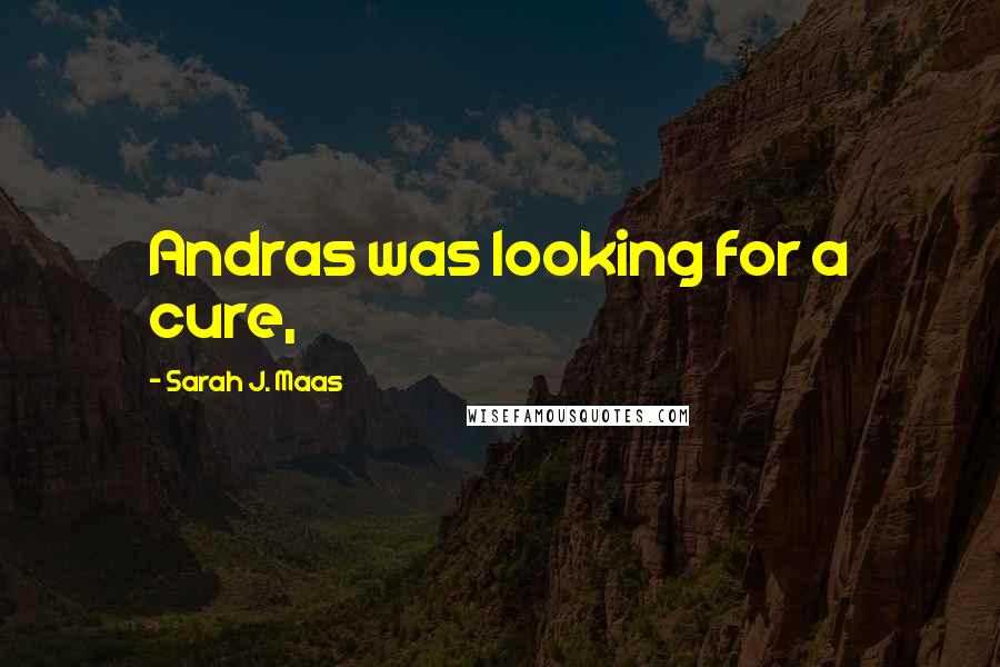 Sarah J. Maas Quotes: Andras was looking for a cure,