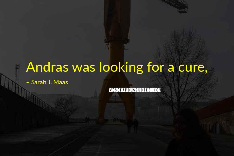 Sarah J. Maas Quotes: Andras was looking for a cure,