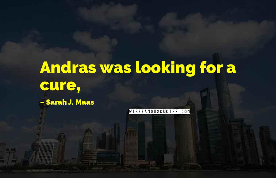 Sarah J. Maas Quotes: Andras was looking for a cure,