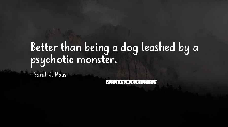 Sarah J. Maas Quotes: Better than being a dog leashed by a psychotic monster.