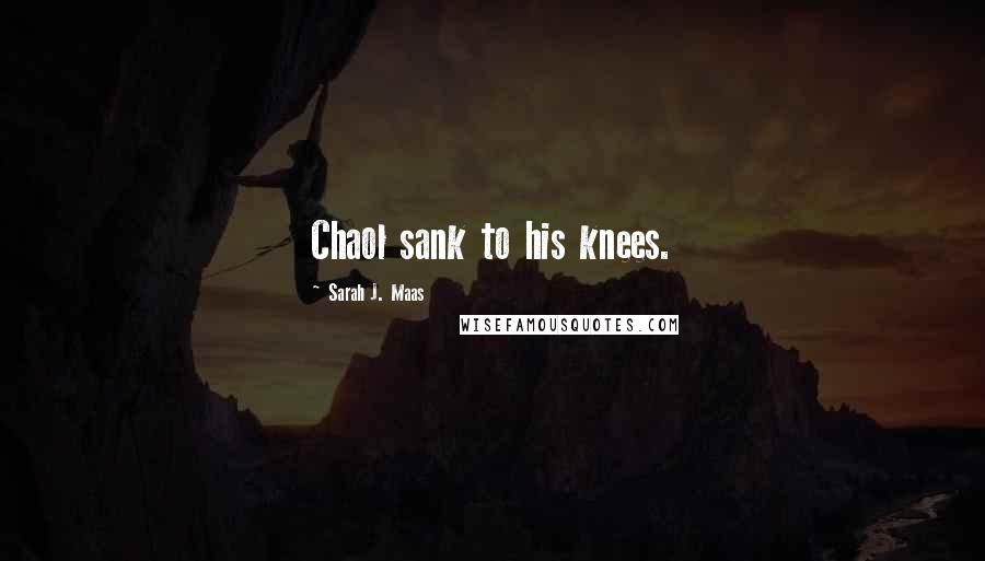 Sarah J. Maas Quotes: Chaol sank to his knees.