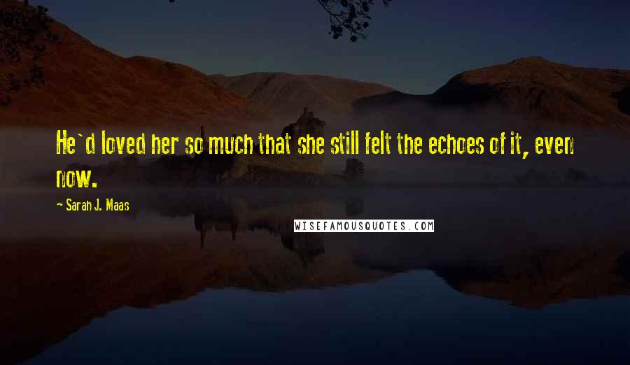 Sarah J. Maas Quotes: He'd loved her so much that she still felt the echoes of it, even now.