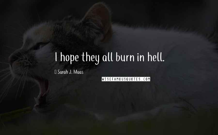 Sarah J. Maas Quotes: I hope they all burn in hell.
