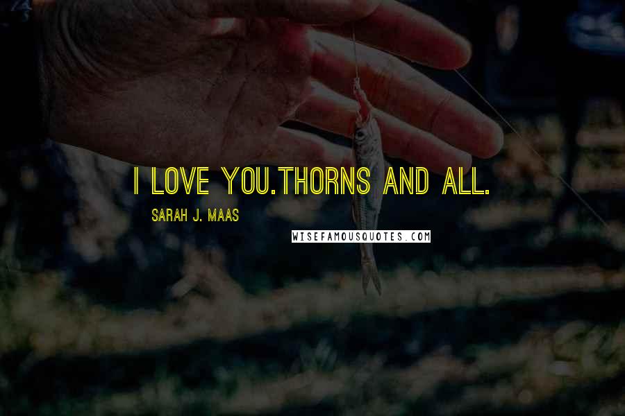 Sarah J. Maas Quotes: I love you.Thorns and All.