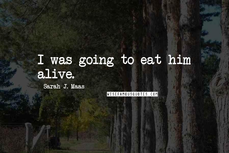 Sarah J. Maas Quotes: I was going to eat him alive.