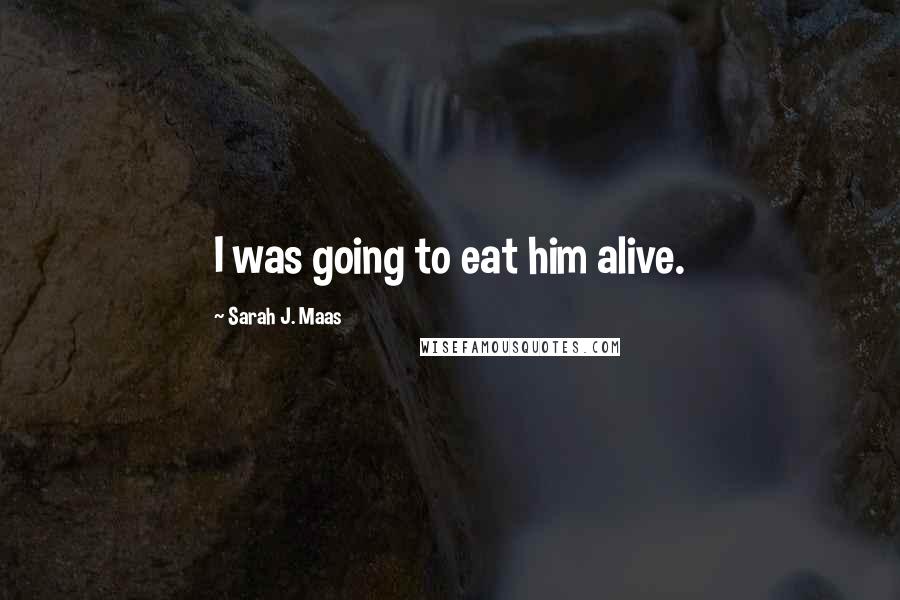 Sarah J. Maas Quotes: I was going to eat him alive.