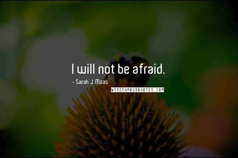 Sarah J. Maas Quotes: I will not be afraid.