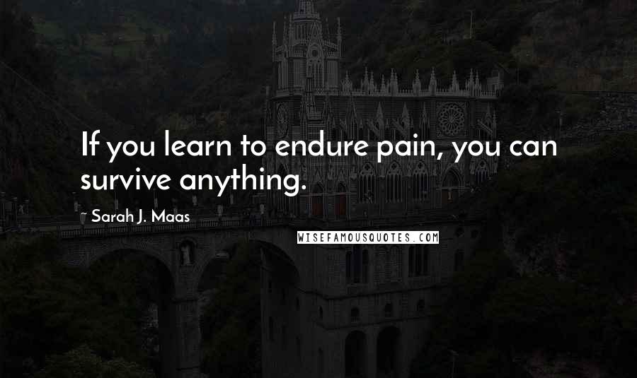 Sarah J. Maas Quotes: If you learn to endure pain, you can survive anything.