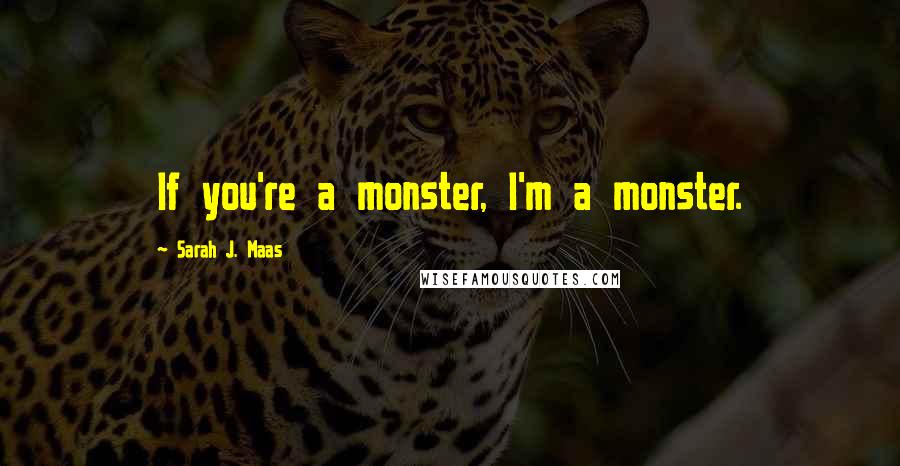 Sarah J. Maas Quotes: If you're a monster, I'm a monster.