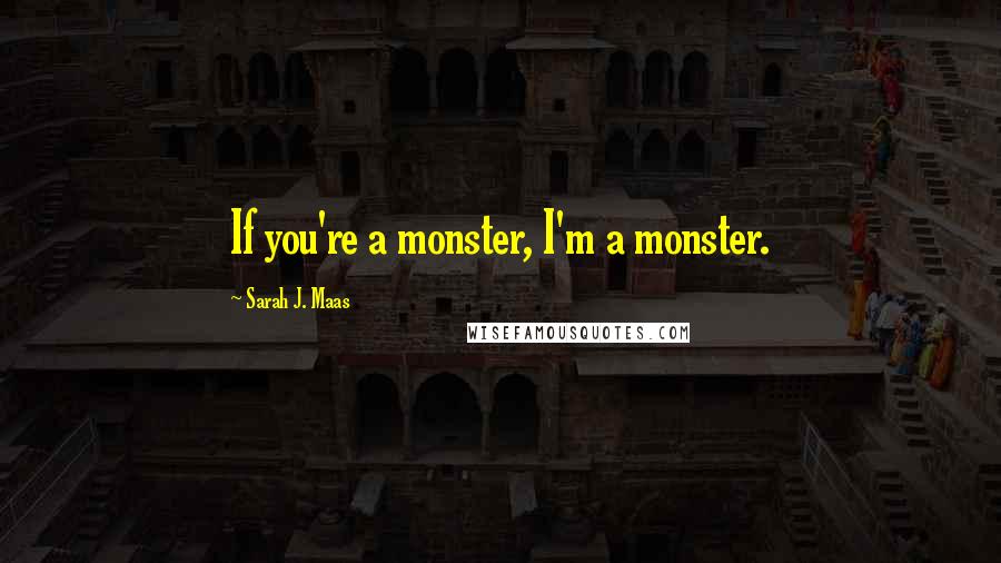 Sarah J. Maas Quotes: If you're a monster, I'm a monster.