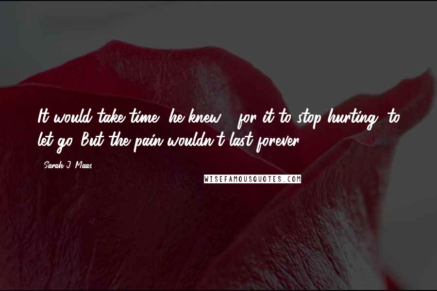 Sarah J. Maas Quotes: It would take time, he knew - for it to stop hurting, to let go. But the pain wouldn't last forever.