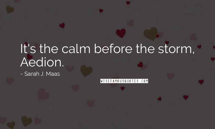 Sarah J. Maas Quotes: It's the calm before the storm, Aedion.