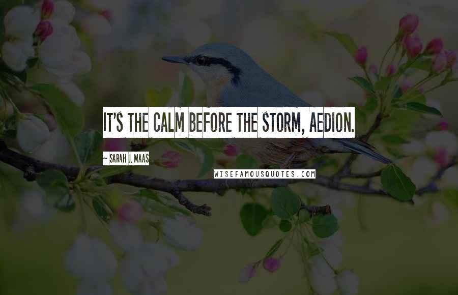 Sarah J. Maas Quotes: It's the calm before the storm, Aedion.