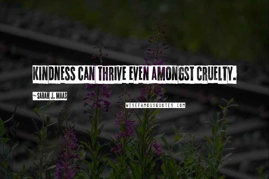 Sarah J. Maas Quotes: Kindness can thrive even amongst cruelty.