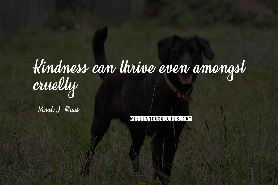 Sarah J. Maas Quotes: Kindness can thrive even amongst cruelty.