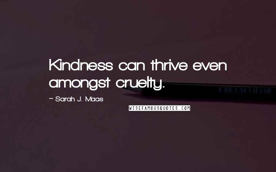 Sarah J. Maas Quotes: Kindness can thrive even amongst cruelty.