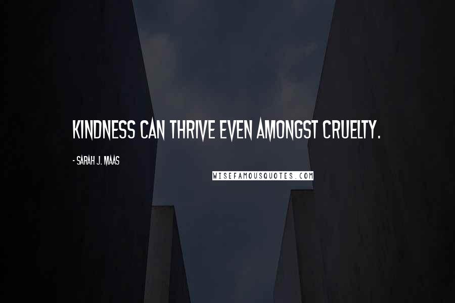 Sarah J. Maas Quotes: Kindness can thrive even amongst cruelty.