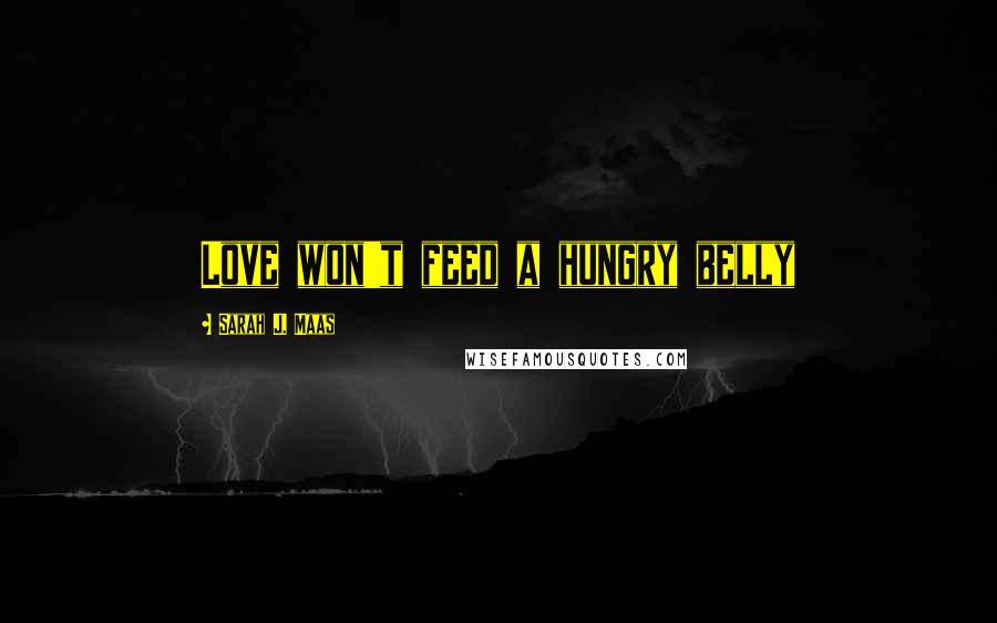 Sarah J. Maas Quotes: Love won't feed a hungry belly