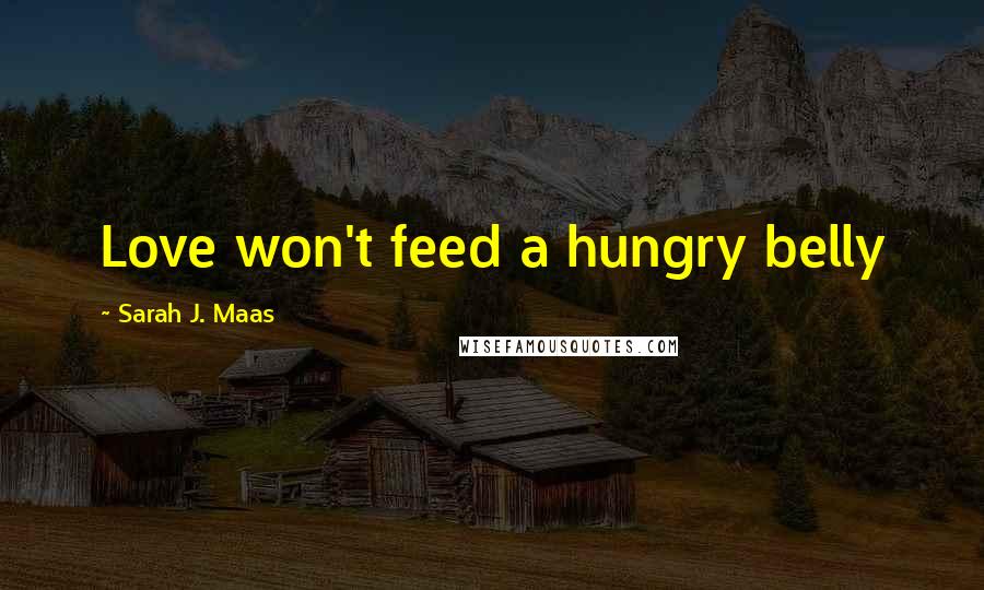 Sarah J. Maas Quotes: Love won't feed a hungry belly