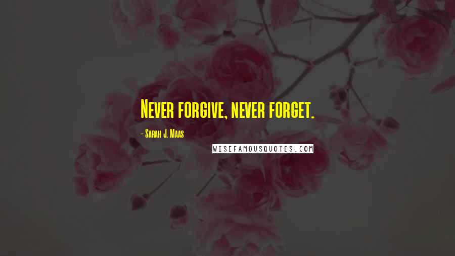 Sarah J. Maas Quotes: Never forgive, never forget.