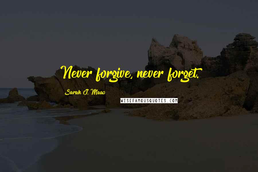 Sarah J. Maas Quotes: Never forgive, never forget.