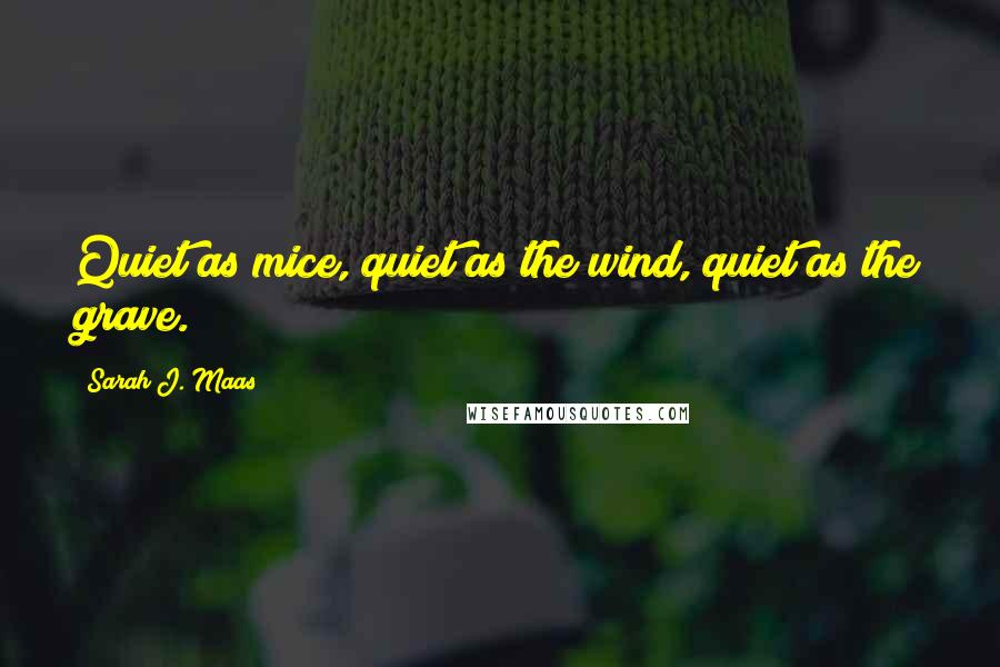 Sarah J. Maas Quotes: Quiet as mice, quiet as the wind, quiet as the grave.