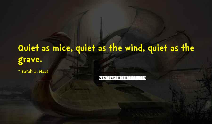 Sarah J. Maas Quotes: Quiet as mice, quiet as the wind, quiet as the grave.