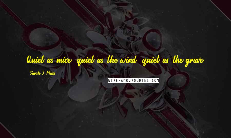 Sarah J. Maas Quotes: Quiet as mice, quiet as the wind, quiet as the grave.