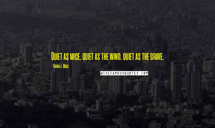 Sarah J. Maas Quotes: Quiet as mice, quiet as the wind, quiet as the grave.