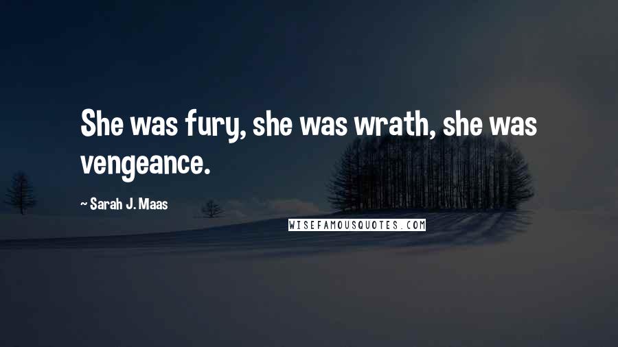 Sarah J. Maas Quotes: She was fury, she was wrath, she was vengeance.
