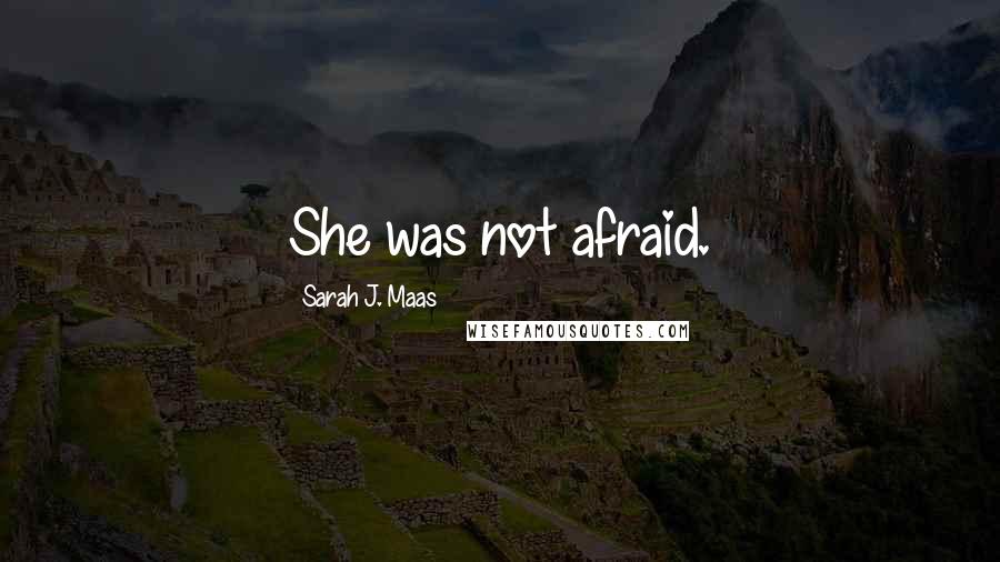 Sarah J. Maas Quotes: She was not afraid.