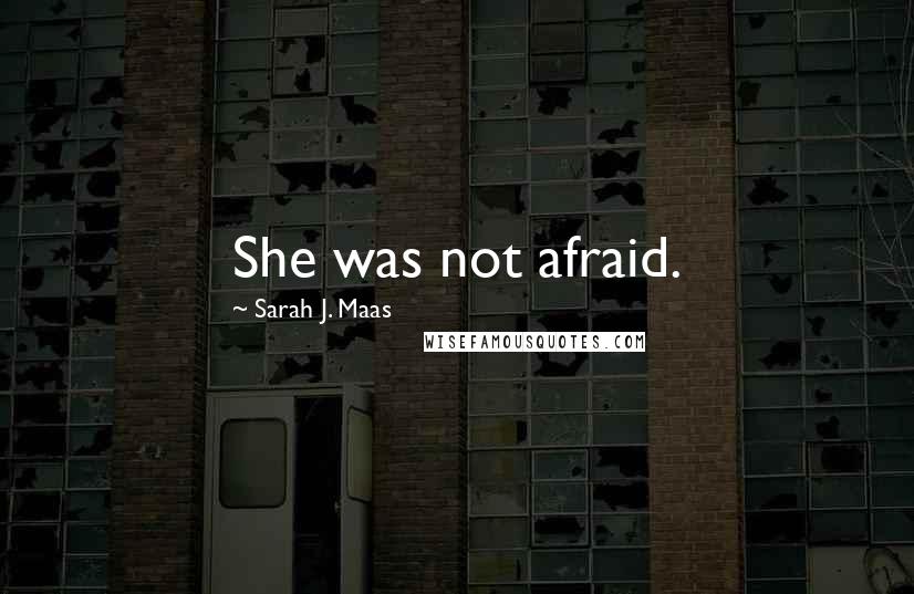 Sarah J. Maas Quotes: She was not afraid.