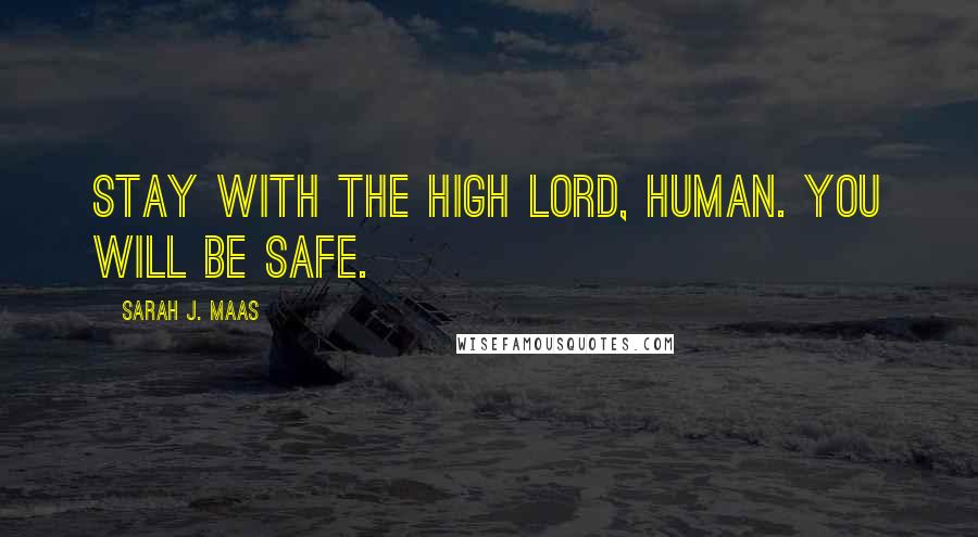 Sarah J. Maas Quotes: Stay with the High Lord, human. You will be safe.