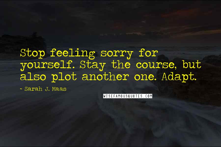 Sarah J. Maas Quotes: Stop feeling sorry for yourself. Stay the course, but also plot another one. Adapt.